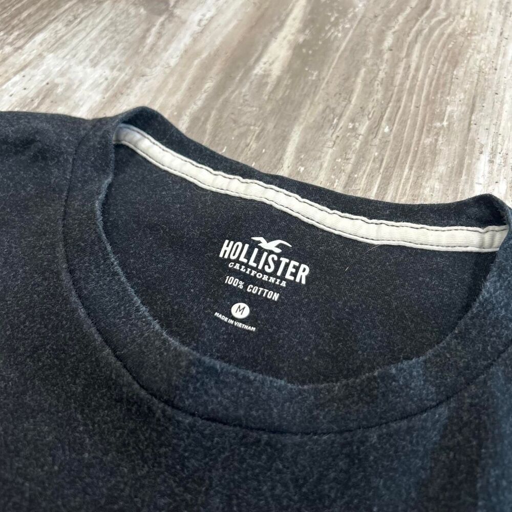 Hollister Men's black y2k gorpcore surf skater ombre LA graphic tee - Picture 4 of 7